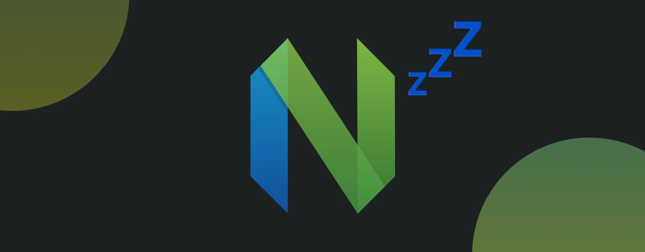 A picture of the Neovim logo being lazy.